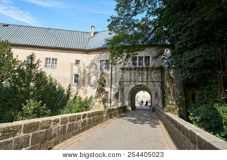 Entrance Bridge To Hruba Skala Renaissance Castle