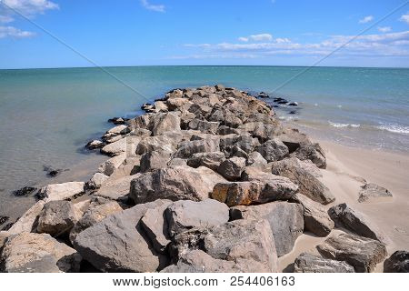 Photo Picture Empty Mediterranean Sand Beach In South France
