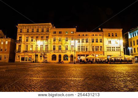 Bydgoszcz, Poland, May 31, 2018: Old Town In Bydgoszcz. Bydgoszcz Is Architecturally Rich City, With
