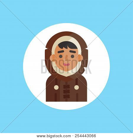 Eskimo. Human Race Single Icon In Cartoon Style Vector Symbol Stock Illustration .