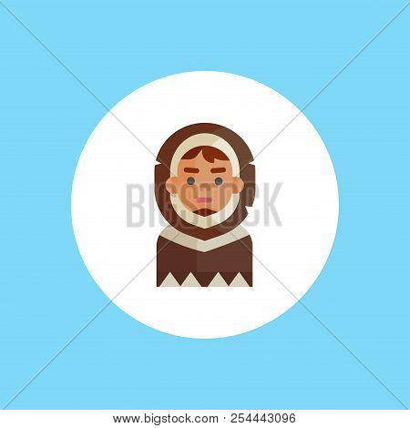 Eskimo. Human Race Single Icon In Cartoon Style Vector Symbol Stock Illustration .