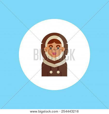 Eskimo. Human Race Single Icon In Cartoon Style Vector Symbol Stock Illustration .