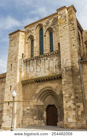 Entrance To The Historic Cathedral In Tudela, Spain