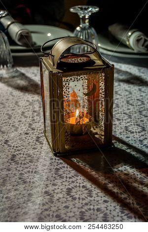Candle In The Dark In Oujda City