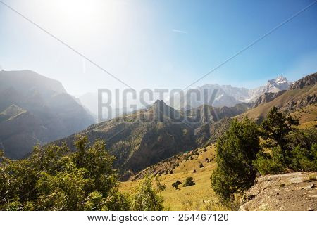 Beautiful landscape of Fann Mountains, Tajikistan