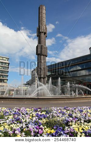 Stockholm, Sweden - May 30, 2010: Sergels Torg Square In Stockholm, Sweden. Around This Square Is Th
