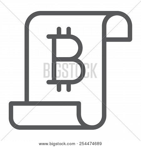 Distributed Ledger Line Icon, Finance And Money, Digital Ledger Sign, Vector Graphics, A Linear Patt