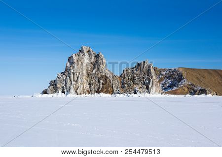 Cape Burkhan (shaman Rock) On Olkhon Island At Baikal Lake, Siberia, Russia