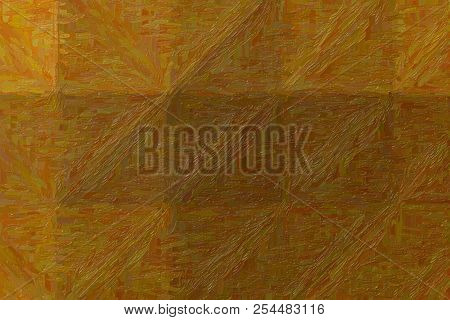 Stunning Abstract Illustration Of Brown And Red Impasto With Long Brush Strokes Paint. Stunning  For