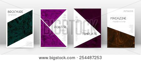 Abstract Cover. Superb Design Template. Suminagashi Marble Triangle Poster. Superb Trendy Abstract C