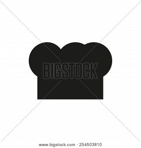Chef Hat - Black Icon On White Background. Eps 10