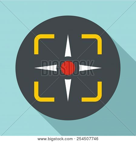 Fighter Target Icon. Flat Illustration Of Fighter Target Icon For Web Design