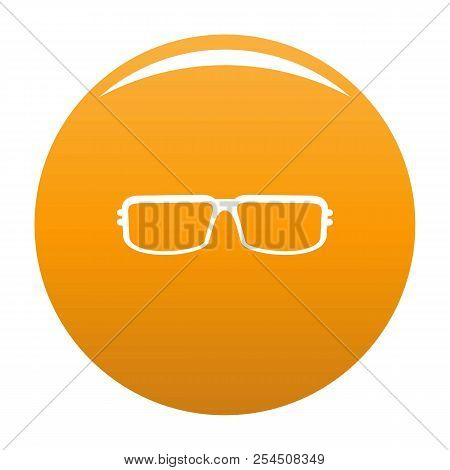 Myopic Eyeglasses Icon. Simple Illustration Of Myopic Eyeglasses Icon For Any Design Orange