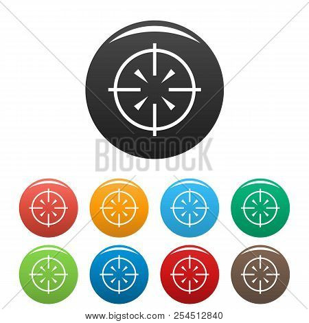 Radiolocator Icon. Simple Illustration Of Radiolocator Icons Set Color Isolated On White