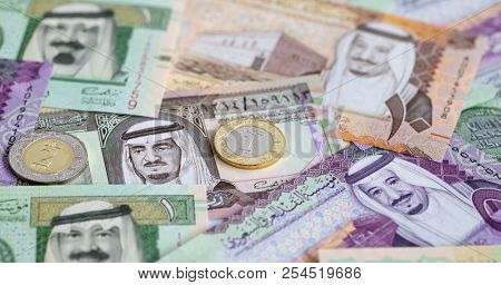 Collection of Saudi Arabia Riyal banknotes