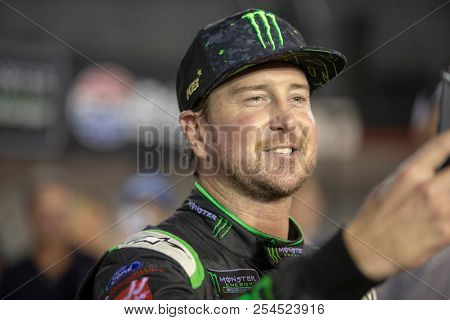 August 18, 2018 - Bristol, Tennessee, USA: Kurt Busch (41) celebrates his 6th victory  at the Food City 300 at Bristol Motor Speedway in Bristol, Tennessee.