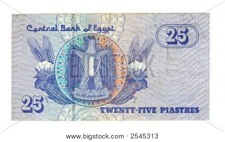 Bill 25 piastre z Egiptu