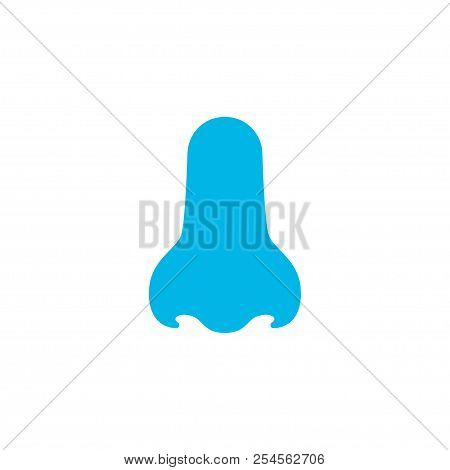 Nose Icon Colored Symbol. Premium Quality Isolated Smell Element In Trendy Style.