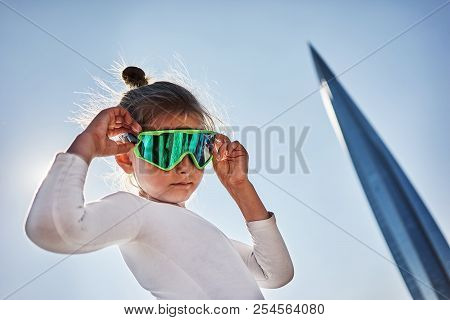 Technic Blue Science Study Kid Contemporary Sunglasses Study