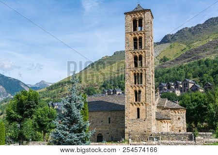 Belfry And Church Of Sant Climent De Taull, Catalonia, Spain. Romanesque Style