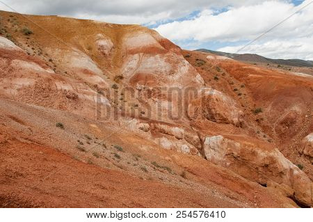 Valley Of Mars In The Altai Mountains. The Tract Kyzyl Chin. Kosh-agach Region