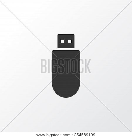 Flash Drive Icon Symbol. Premium Quality Isolated Usb Drive Element In Trendy Style.