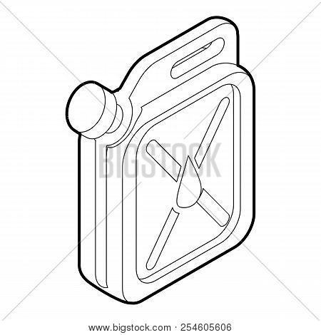 Jerrycan Icon. Outline Isometric Illustration Of Jerrycan Icon For Web.