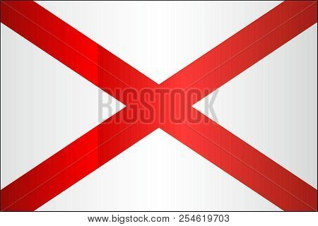 Grunge Flag Of Alabama - Illustration, 
The Flag Of The State Of Alabama