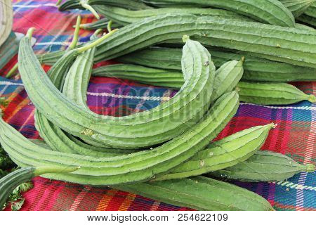 Luffa Acutangula For Cooking At Street Food