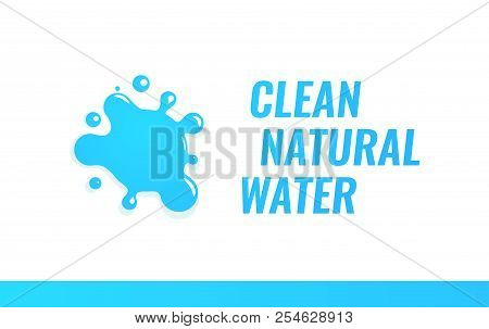 Logo For Unbottled Dispensing Clean Natural Water. Vector Illustration In Colorful Style Isolated On