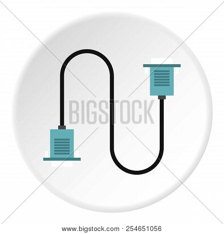 Cord Vga Icon. Flat Illustration Of Cord Vga Icon For Web