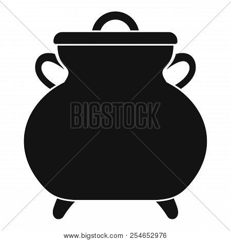 Cauldron Kettle Icon. Simple Illustration Of Cauldron Kettle Icon For Web Design Isolated On White B