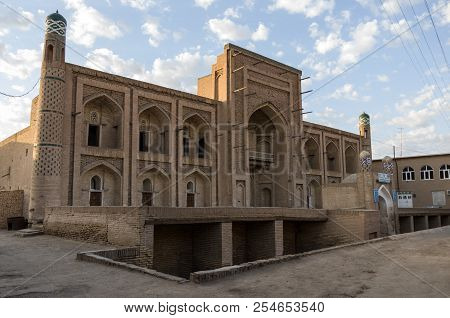 Khiva, Uzbekistan -may 1, 2015: Amir-tur Madrassah In Khiva Old Town.