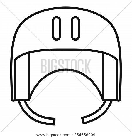 Canoe Helmet Icon. Outline Illustration Of Canoe Helmet Icon For Web Design Isolated On White Backgr