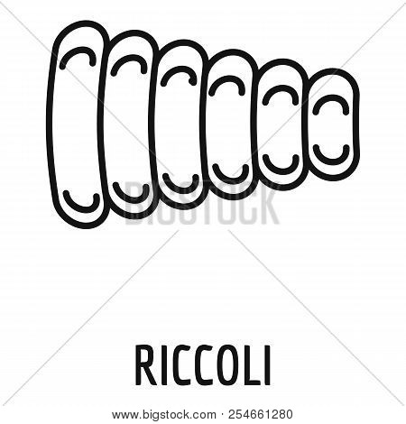 Riccoli Pasta Icon. Outline Riccoli Pasta Icon For Web Design Isolated On White Background