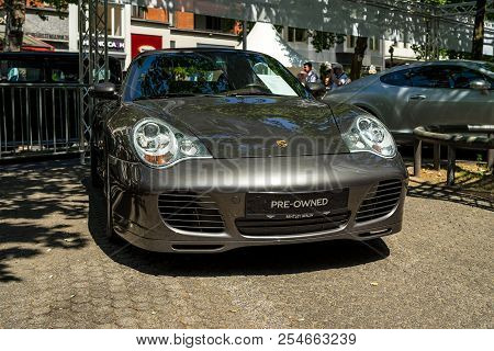 Berlin - June 09, 2018: Sports Car Porsche 996 (911) Carrera 4s Cabriolet, 2004. Classic Days Berlin
