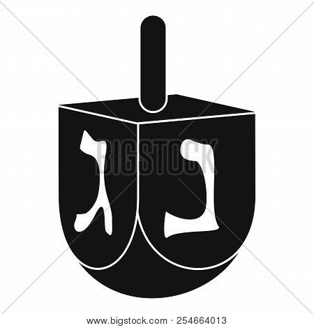 Jewish Dreidel Icon. Simple Illustration Of Jewish Dreidel Icon For Web Design Isolated On White Bac