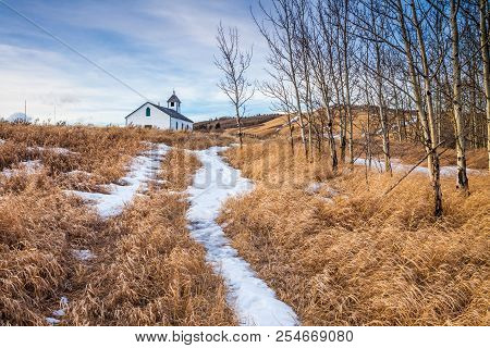 Mcdougal Church In The Prairies Of Southern Alberta