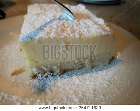 Portion Of A Cheesecake On A Plate