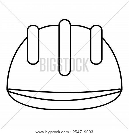 Helmet Oilman Icon. Outline Illustration Of Helmet Oilman Icon For Web