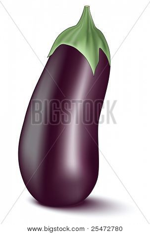 Enkelt aubergine, vektor illustration.