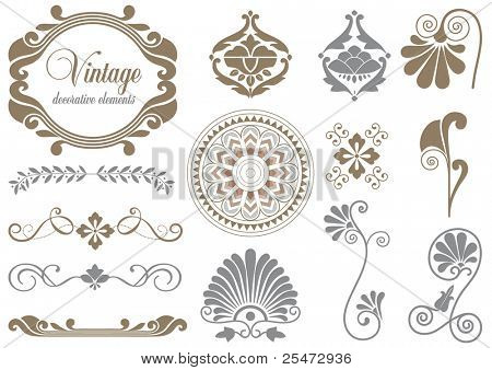 Vintage design elements for decoration