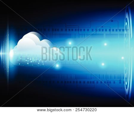 Cloud Computing Business Transaction Bigdata Storage Technology Concept. Vector Illustration Eps10.