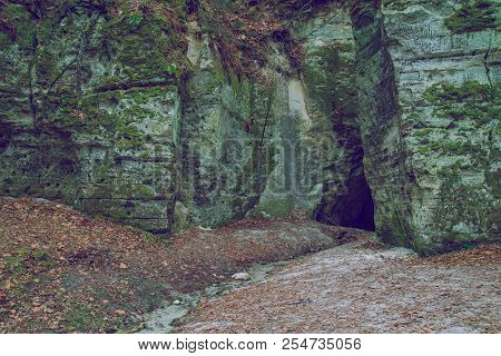 Beautiful Cave In Latvia.