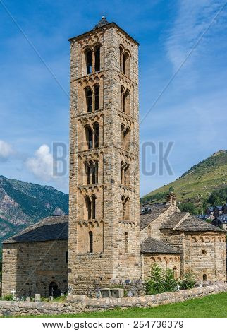 Belfry And Church Of Sant Climent De Taull, Catalonia, Spain. Romanesque Style