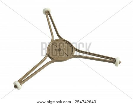 Triple Arm Roller For Microwave Oven Turnable Plate Isolated On White Background