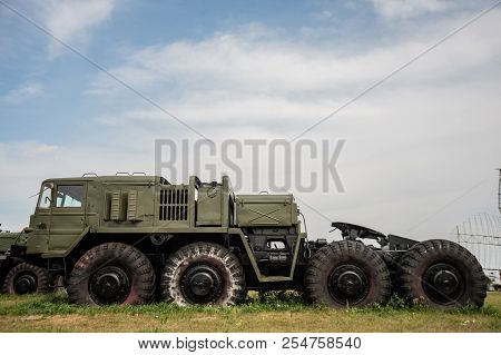 Russia, Togliatty - August 13, 2018: Old Military Truck To Support The Missile Complex