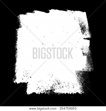 Artistic Messy Frame Dirty Background. Paint Roller Distress Overlay Texture. Paint Roller Distress 