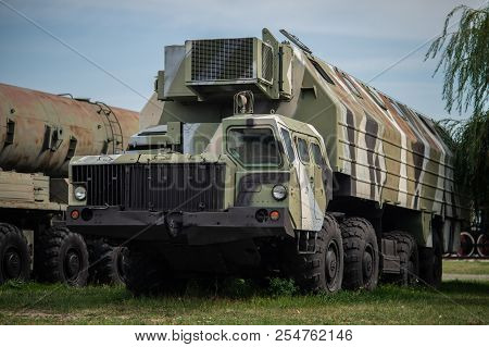 Russia, Togliatty - August 13, 2018: Old Military Truck To Support The Missile Complex