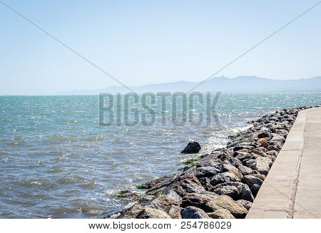 Nador Island And Waves And Rocks